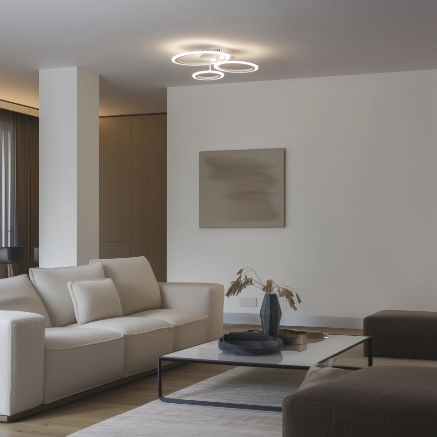 Brilagi - LED Dimmable surface-mounted chandelier ORBITS LED/40W/230V 3000-6500K white + remote control