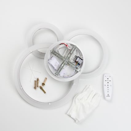 Brilagi - LED Dimmable surface-mounted chandelier ORBITS LED/40W/230V 3000-6500K white + remote control