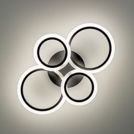 Brilagi - LED Dimmable surface-mounted chandelier ORBITS LED/50W/230V 3000-6500K anthracite + remote control