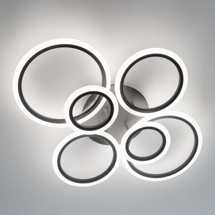Brilagi - LED Dimmable surface-mounted chandelier ORBITS LED/85W/230V 3000-6500K anthracite + remote control