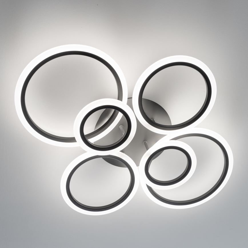 Brilagi - LED Dimmable surface-mounted chandelier ORBITS LED/85W/230V 3000-6500K anthracite + remote control
