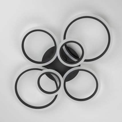 Brilagi - LED Dimmable surface-mounted chandelier ORBITS LED/85W/230V 3000-6500K black + remote control