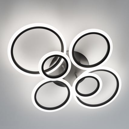 Brilagi - LED Dimmable surface-mounted chandelier ORBITS LED/85W/230V 3000-6500K black + remote control