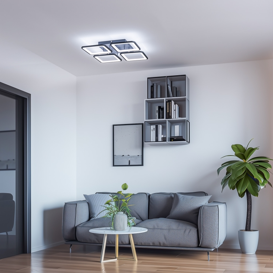 Brilagi - LED Dimmable surface-mounted chandelier SQUARED LED/85W/230V 3000-6500K + remote control