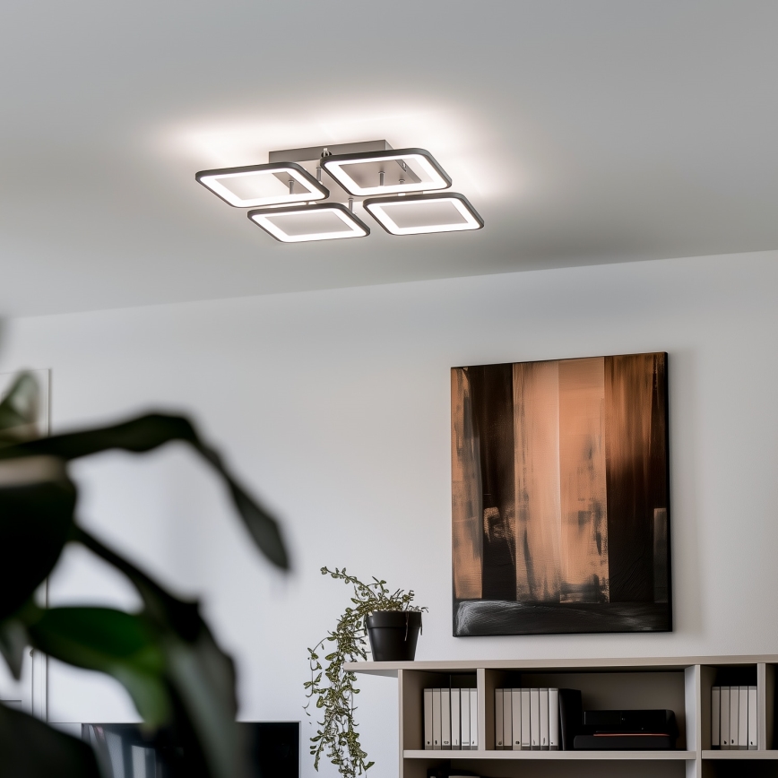 Brilagi - LED Dimmable surface-mounted chandelier SQUARED LED/85W/230V 3000-6500K + remote control