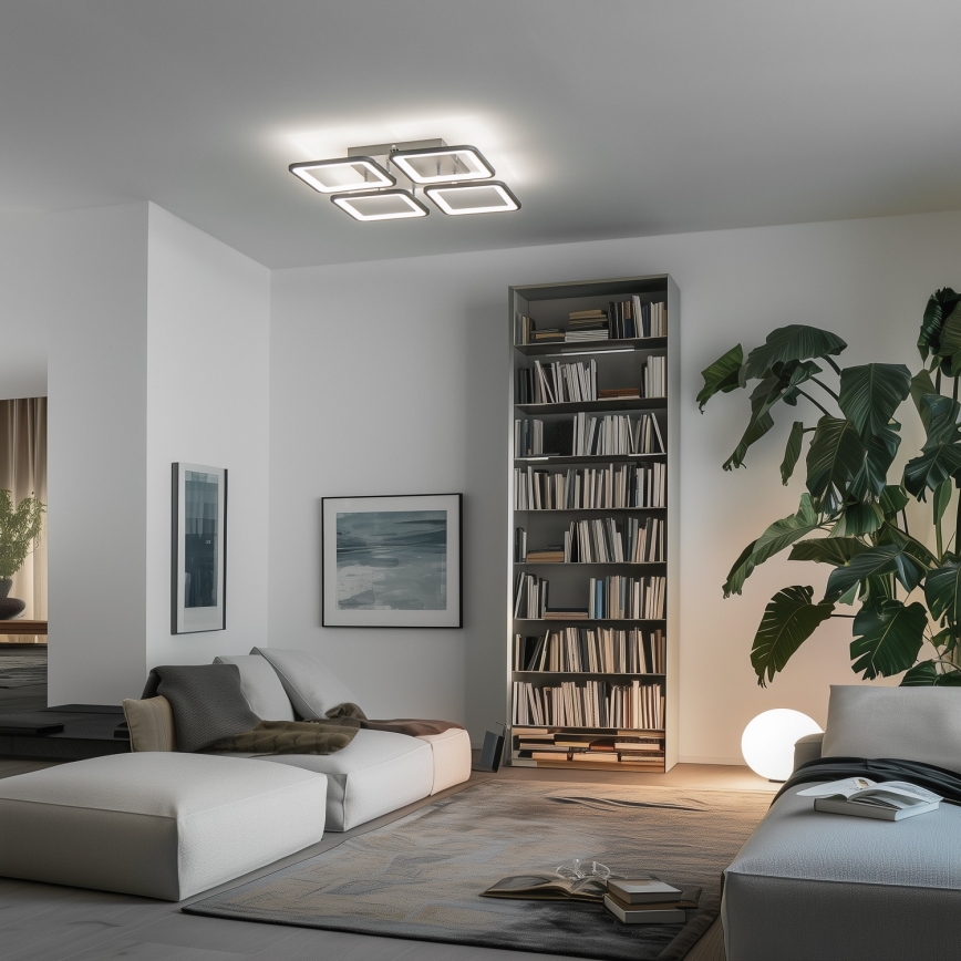 Brilagi - LED Dimmable surface-mounted chandelier SQUARED LED/85W/230V 3000-6500K + remote control