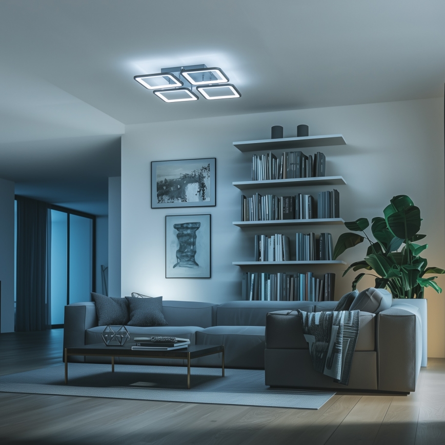 Brilagi - LED Dimmable surface-mounted chandelier SQUARED LED/85W/230V 3000-6500K + remote control