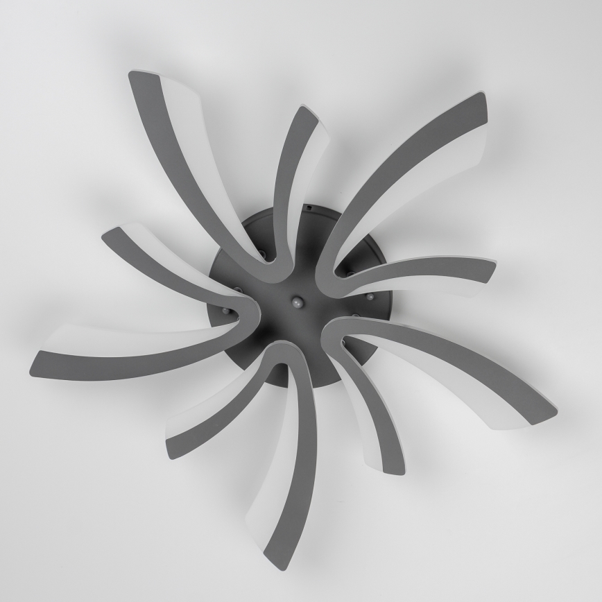 Brilagi - LED Dimmable surface-mounted chandelier TWIST LED/55W/230V 3000-6500K anthracite + remote control