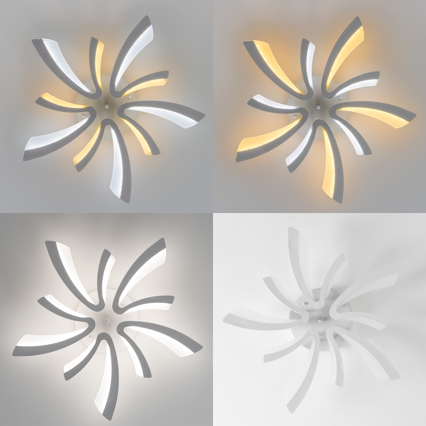 Brilagi - LED Dimmable surface-mounted chandelier TWIST LED/55W/230V 3000-6500K white + remote control