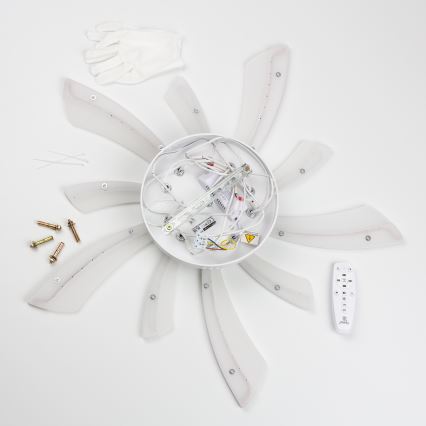 Brilagi - LED Dimmable surface-mounted chandelier TWIST LED/55W/230V 3000-6500K white + remote control