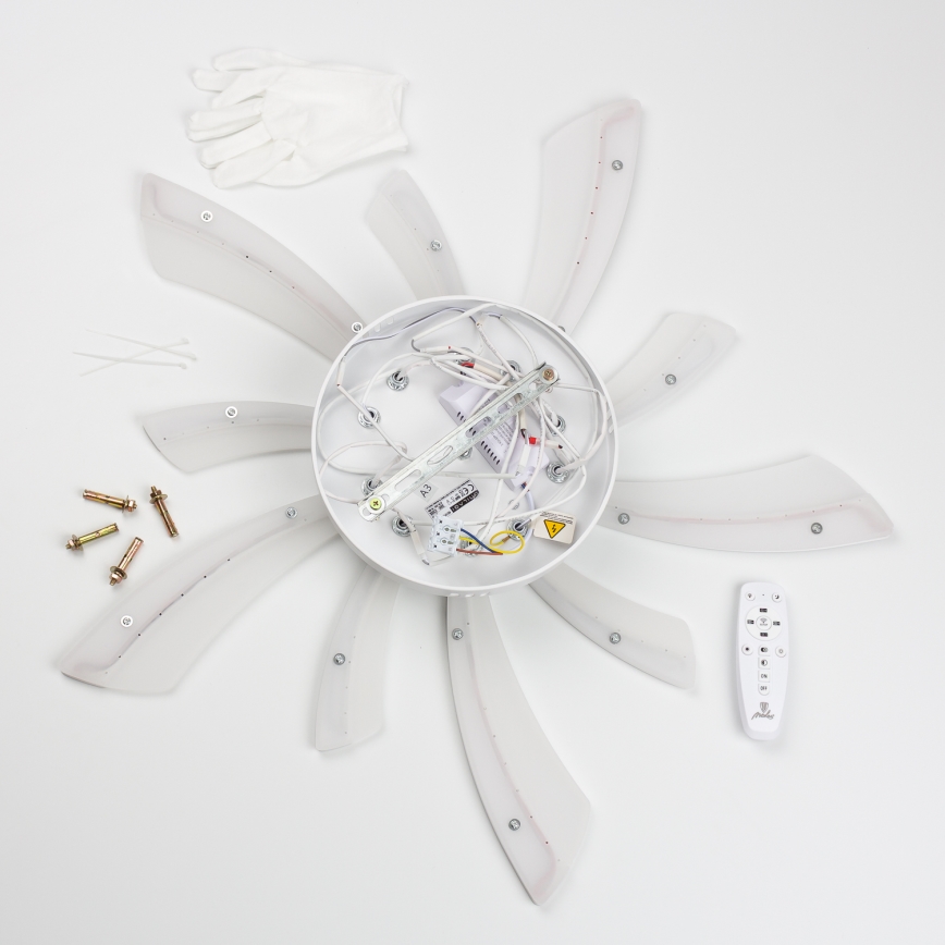 Brilagi - LED Dimmable surface-mounted chandelier TWIST LED/55W/230V 3000-6500K white + remote control