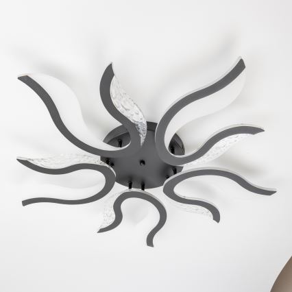 Brilagi - LED Dimmable surface-mounted chandelier TWIST LED/65W/230V 3000-6500K black + remote control