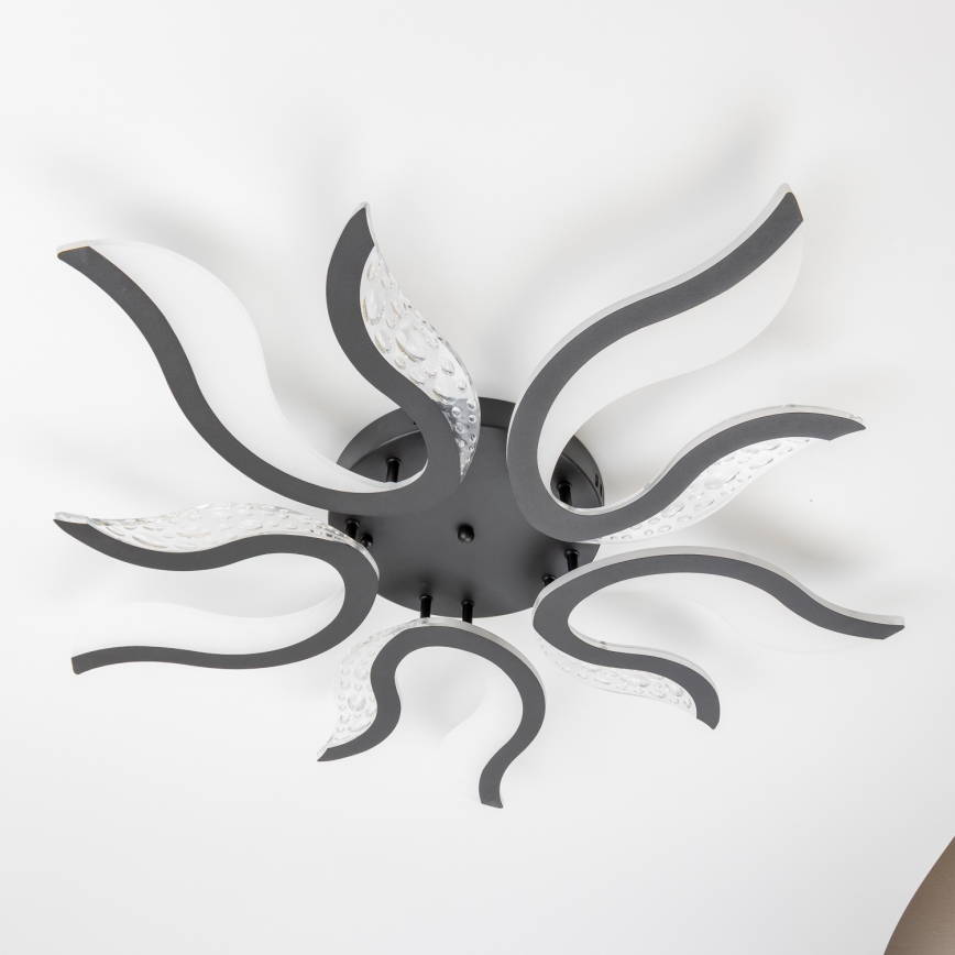 Brilagi - LED Dimmable surface-mounted chandelier TWIST LED/65W/230V 3000-6500K black + remote control