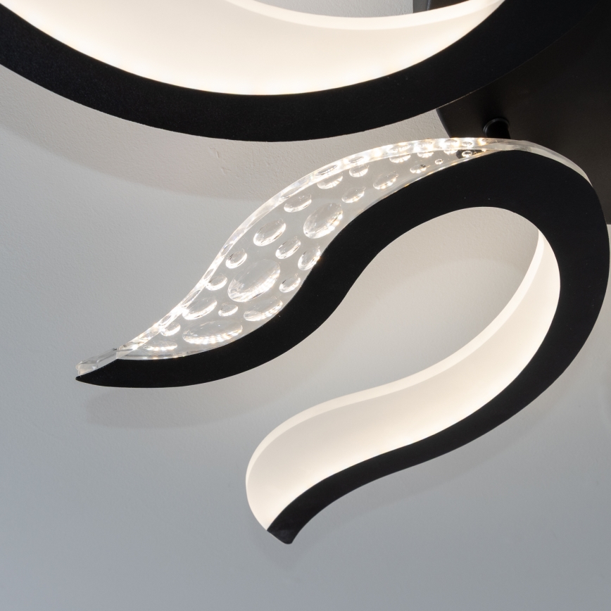 Brilagi - LED Dimmable surface-mounted chandelier TWIST LED/65W/230V 3000-6500K black + remote control