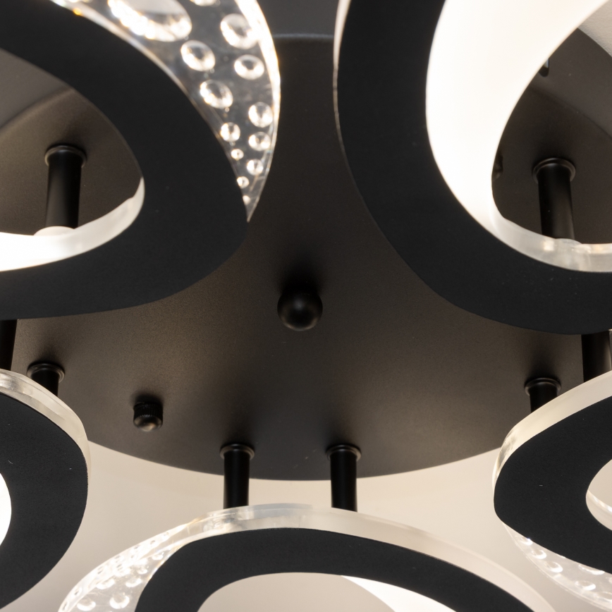 Brilagi - LED Dimmable surface-mounted chandelier TWIST LED/65W/230V 3000-6500K black + remote control
