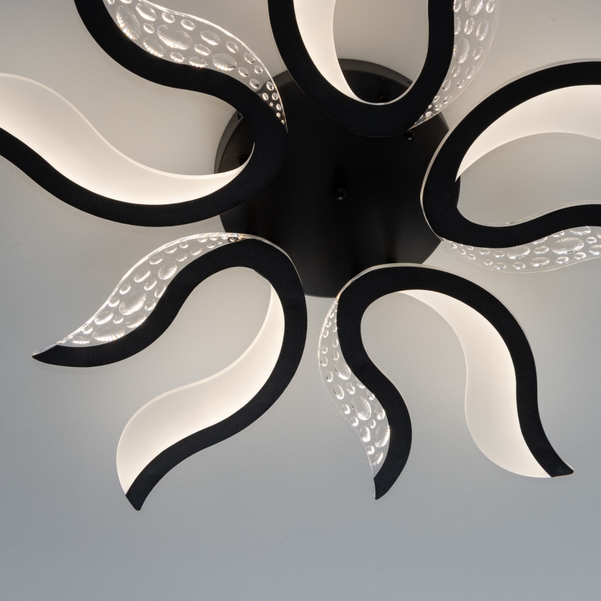 Brilagi - LED Dimmable surface-mounted chandelier TWIST LED/65W/230V 3000-6500K black + remote control