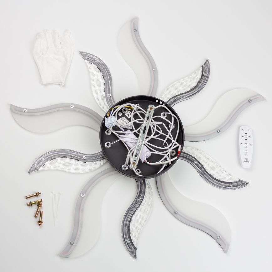 Brilagi - LED Dimmable surface-mounted chandelier TWIST LED/65W/230V 3000-6500K black + remote control