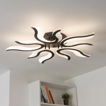 Brilagi - LED Dimmable surface-mounted chandelier TWIST LED/65W/230V 3000-6500K black + remote control