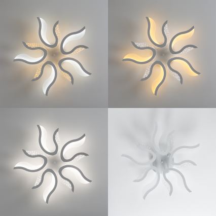 Brilagi - LED Dimmable surface-mounted chandelier TWIST LED/65W/230V 3000-6500K white + remote control