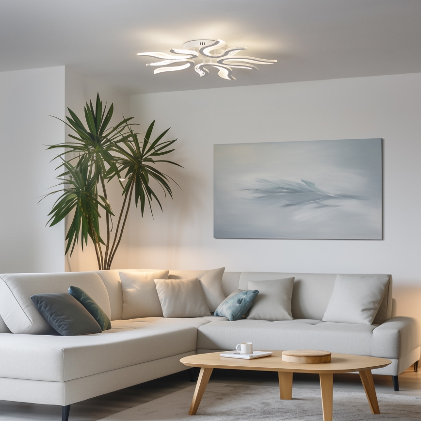 Brilagi - LED Dimmable surface-mounted chandelier TWIST LED/65W/230V 3000-6500K white + remote control