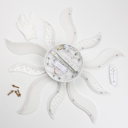 Brilagi - LED Dimmable surface-mounted chandelier TWIST LED/65W/230V 3000-6500K white + remote control