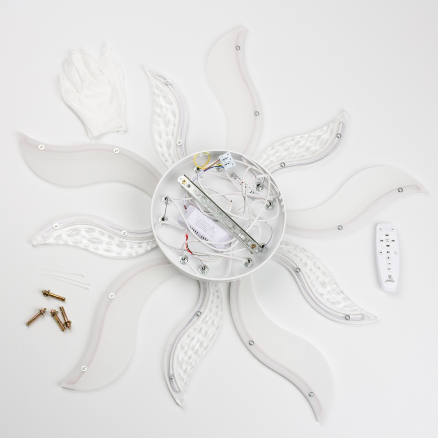 Brilagi - LED Dimmable surface-mounted chandelier TWIST LED/65W/230V 3000-6500K white + remote control