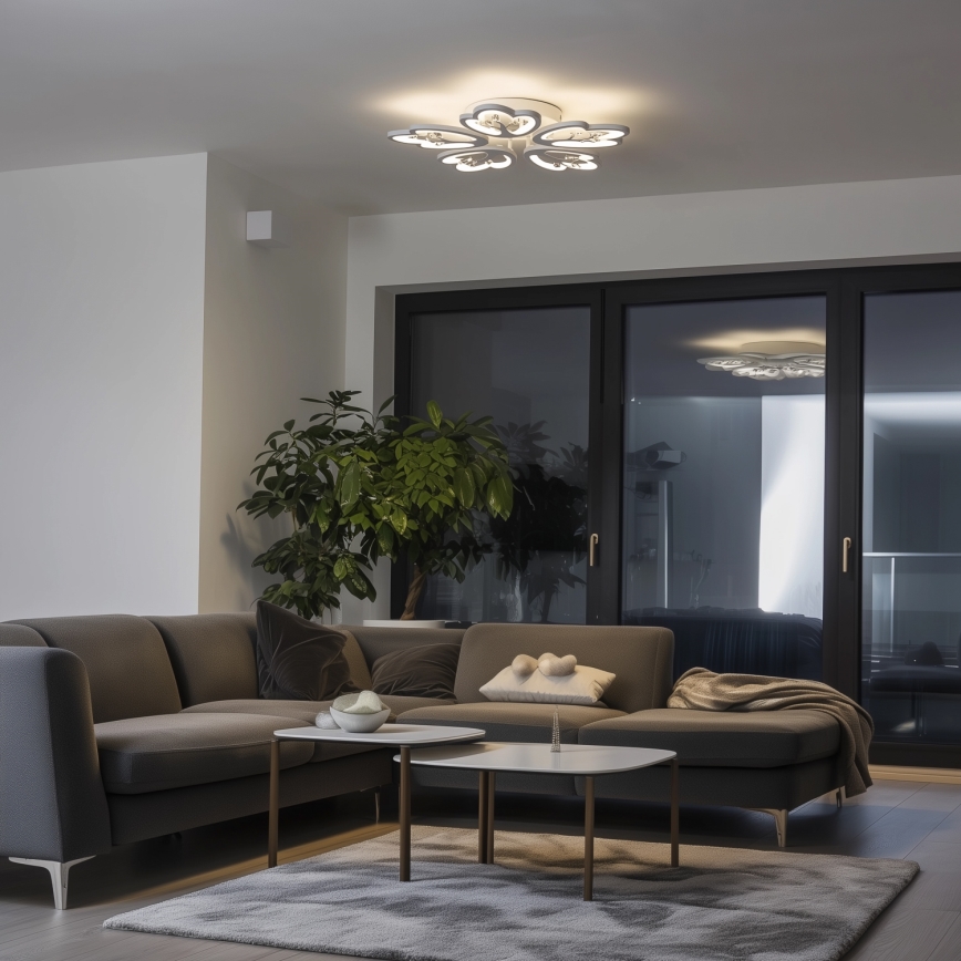 Brilagi - LED Dimmable surface-mounted chandelier TWIST LED/80W/230V 3000-6500K white + remote control