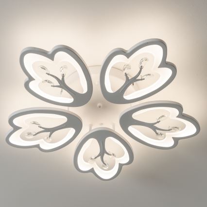 Brilagi - LED Dimmable surface-mounted chandelier TWIST LED/80W/230V 3000-6500K white + remote control