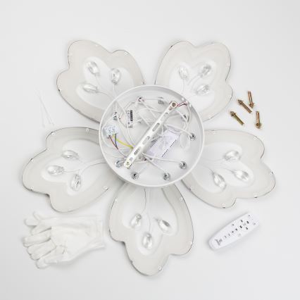 Brilagi - LED Dimmable surface-mounted chandelier TWIST LED/80W/230V 3000-6500K white + remote control