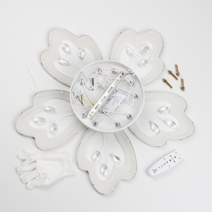 Brilagi - LED Dimmable surface-mounted chandelier TWIST LED/80W/230V 3000-6500K white + remote control
