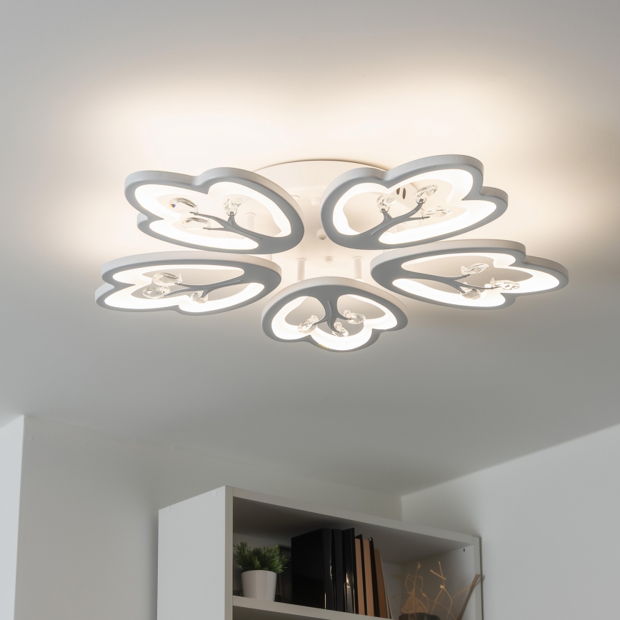 Brilagi - LED Dimmable surface-mounted chandelier TWIST LED/80W/230V 3000-6500K white + remote control
