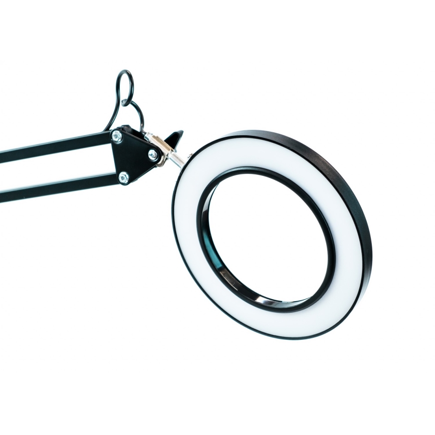 Brilagi - LED Dimmable table lamp with a magnifying glass LENS LED/12W/5V 3000/4200/6000K black