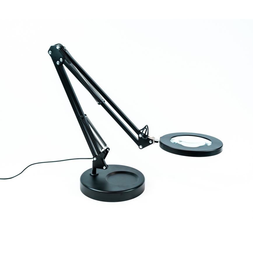 Brilagi - LED Dimmable table lamp with a magnifying glass LENS LED/12W/5V 3000/4200/6000K black