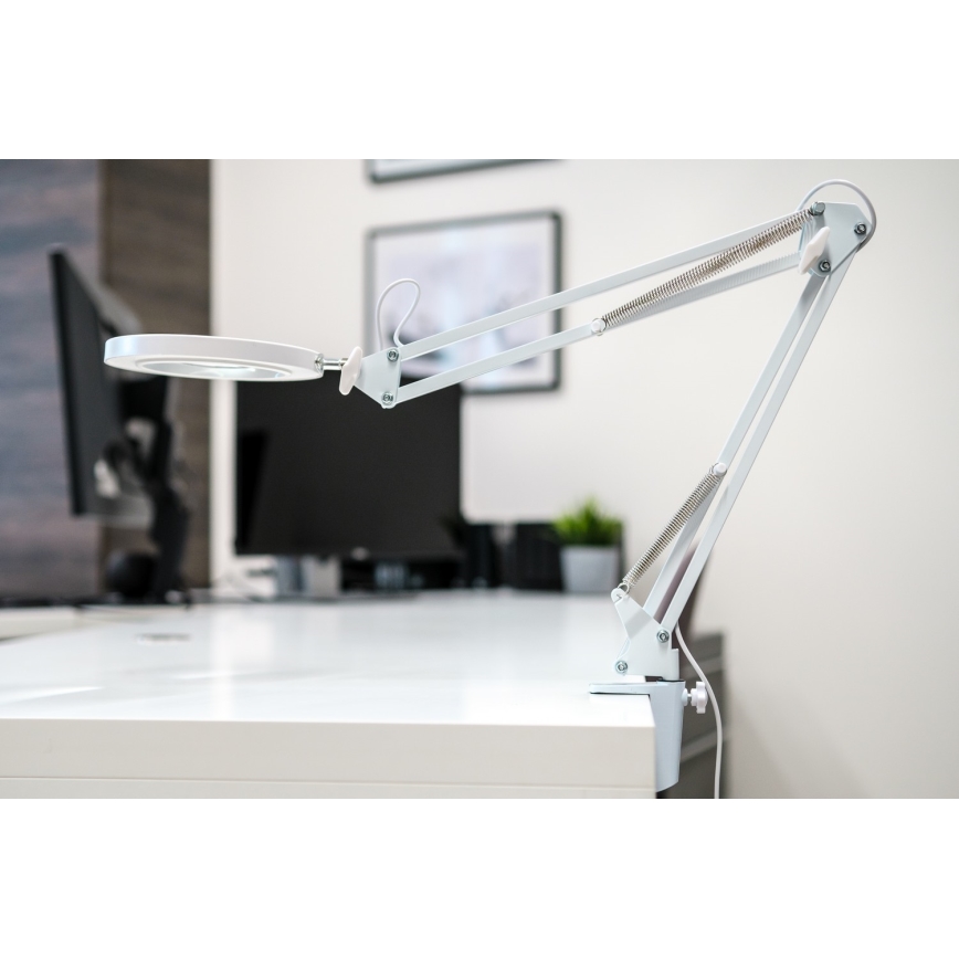 Brilagi - LED Dimmable table lamp with a magnifying glass LENS LED/12W/5V 3000/4200/6000K white