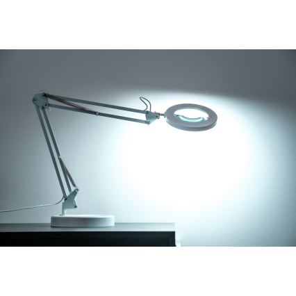 Brilagi - LED Dimmable table lamp with a magnifying glass LENS LED/12W/5V 3000/4200/6000K white