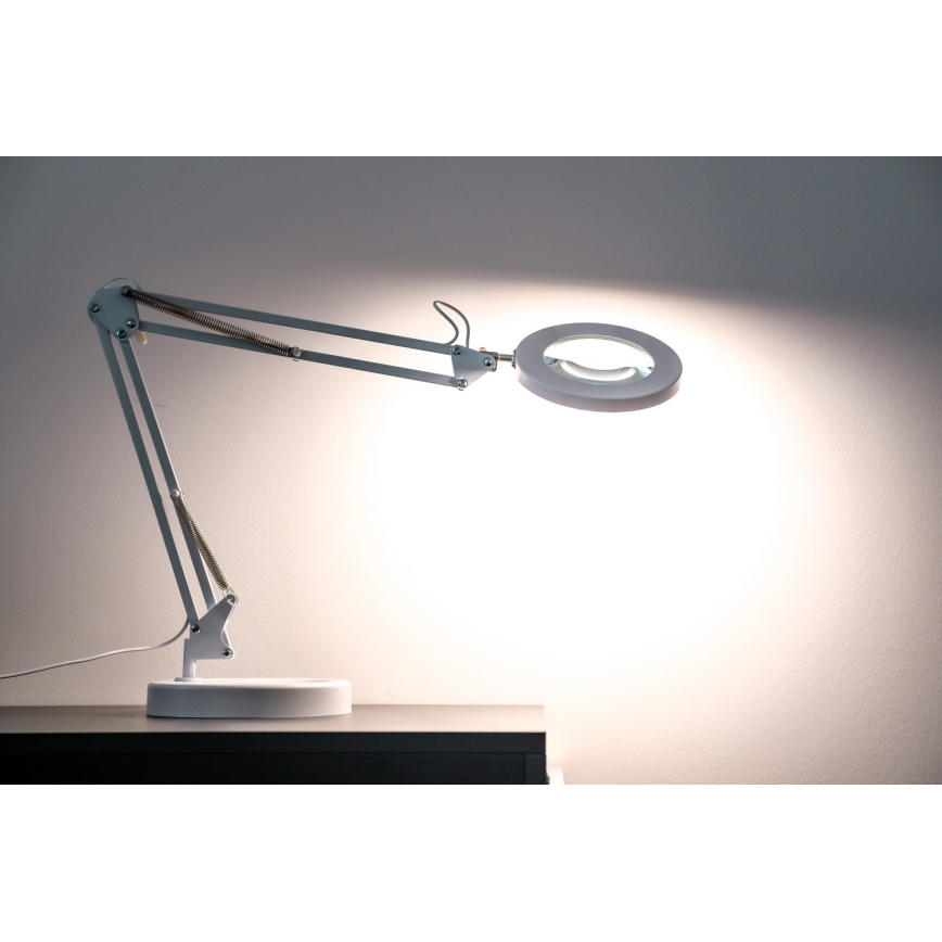 Brilagi - LED Dimmable table lamp with a magnifying glass LENS LED/12W/5V 3000/4200/6000K white
