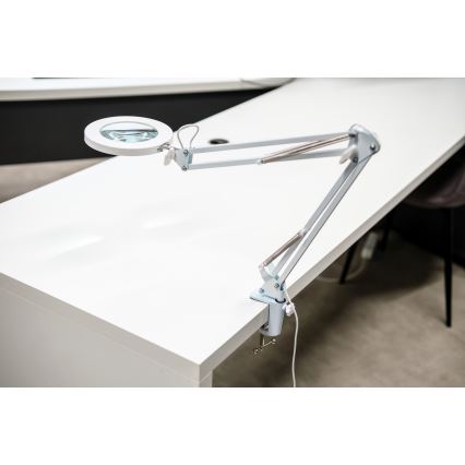 Brilagi - LED Dimmable table lamp with a magnifying glass LENS LED/12W/5V 3000/4200/6000K white
