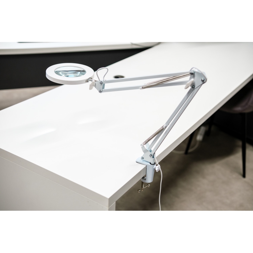Brilagi - LED Dimmable table lamp with a magnifying glass LENS LED/12W/5V 3000/4200/6000K white