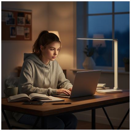 Brilagi - Dimmable LED Touch Desk Lamp with Qi Wireless Charging MODO CHARGE LED/7W/5V 3000/4000/6000K white