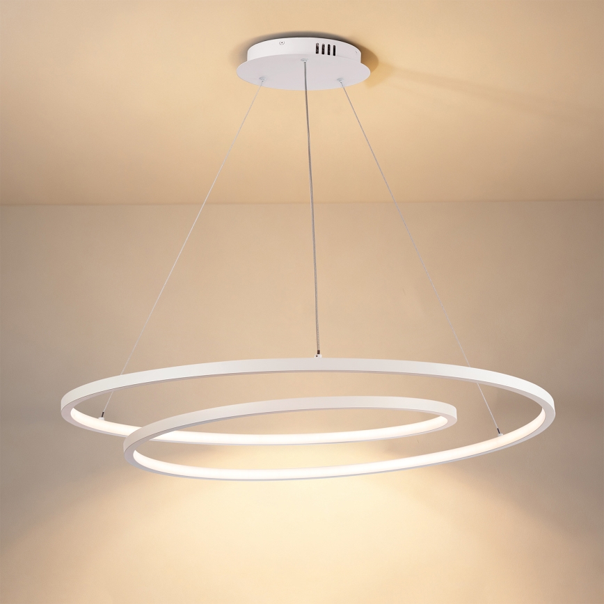 Brilagi - Dimmable TWISTER LED Pendant on Cable LED/105W/230V 3000–6000K Ø100 cm White + Remote Control