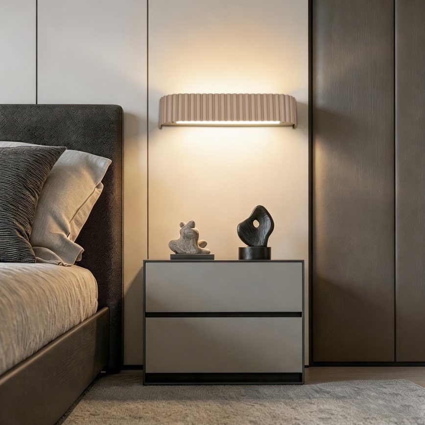 BRILAGI - Dimmable LED wall light FALCON MODERN LED/14W/230V 3000-6000K 40 cm beige + remote control