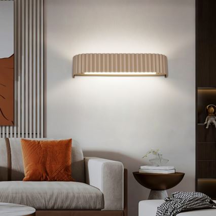 BRILAGI - Dimmable LED wall light FALCON MODERN LED/14W/230V 3000-6000K 40 cm beige + remote control