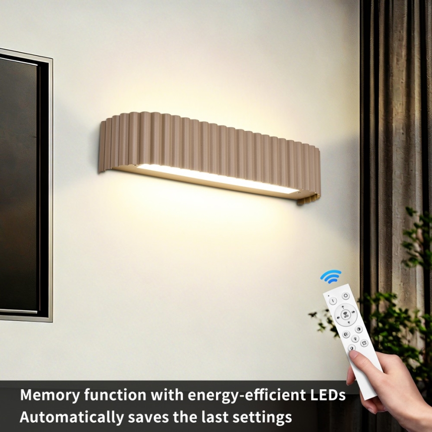 BRILAGI - Dimmable LED wall light FALCON MODERN LED/14W/230V 3000-6000K 40 cm beige + remote control