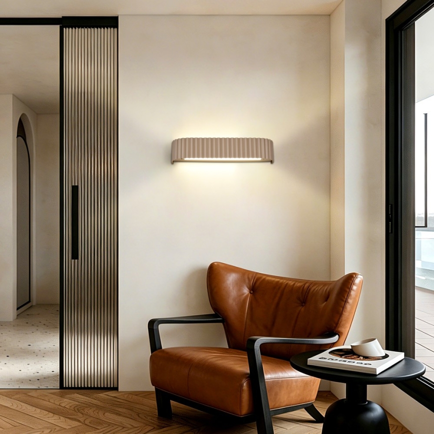 BRILAGI - Dimmable LED wall light FALCON MODERN LED/14W/230V 3000-6000K 40 cm beige + remote control