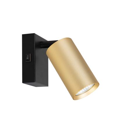 Brilagi - LED RGBW Dimmable Wall Spotlight SELE 1xGU10/4,8W/230V 3000K Black/Gold + Remote Control