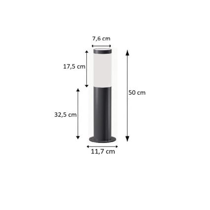 BRILAGI - ELIA LED Dimmable Outdoor Lamp 1xE27/6W/230V 2700-6500K IP44 Wi-Fi 50 cm Anthracite