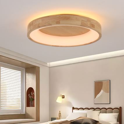 Brilagi - FALCON WOOD LED Ceiling Light LED/40W/230V 3000/4000/6000K Ø 60 cm wood