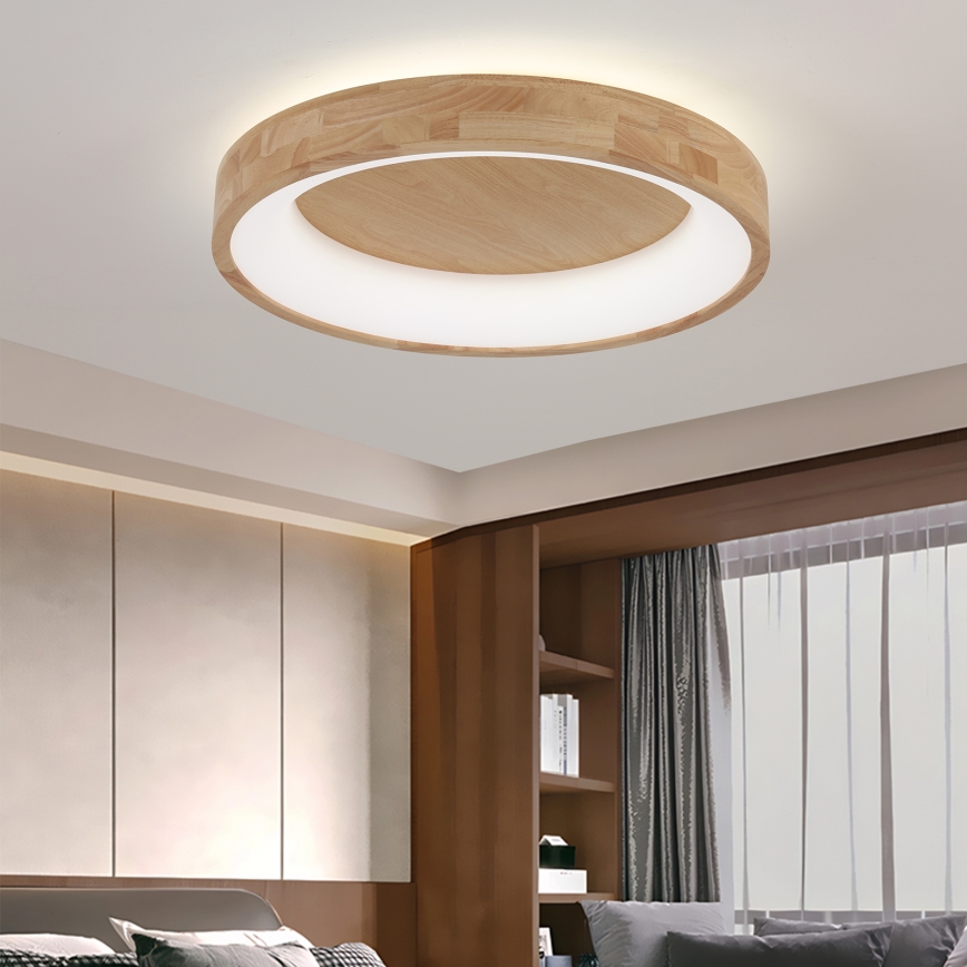 Brilagi - FALCON WOOD LED Ceiling Light LED/40W/230V 3000/4000/6000K Ø 60 cm wood