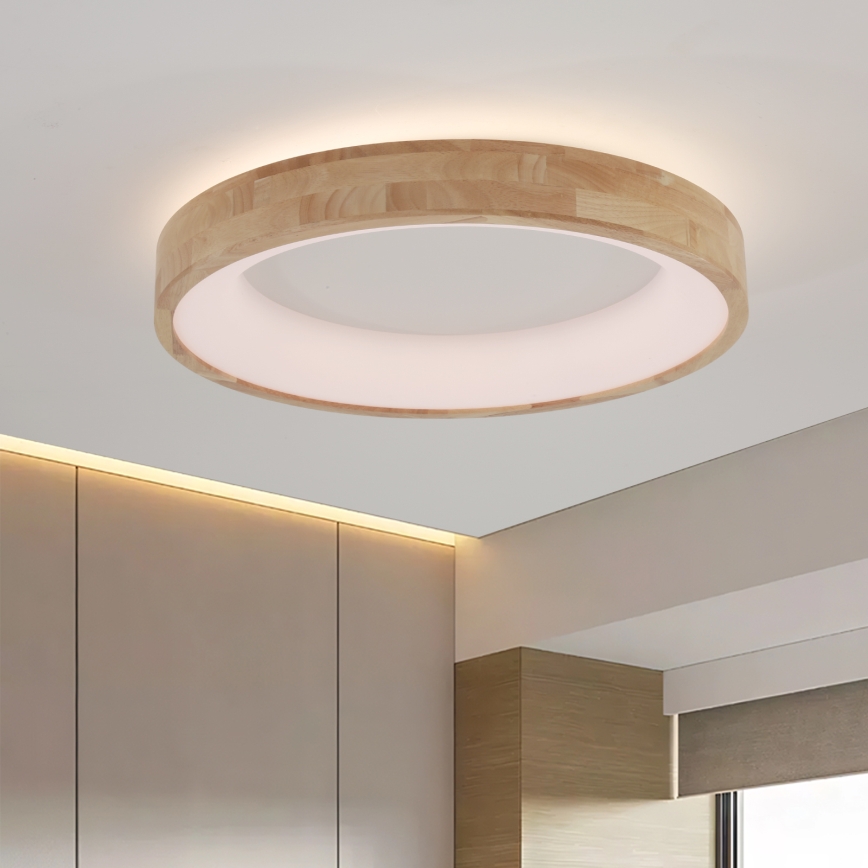 Brilagi - LED Ceiling Light FALCON WOOD LED/40W/230V 3000/4000/6000K Ø 60 cm wood