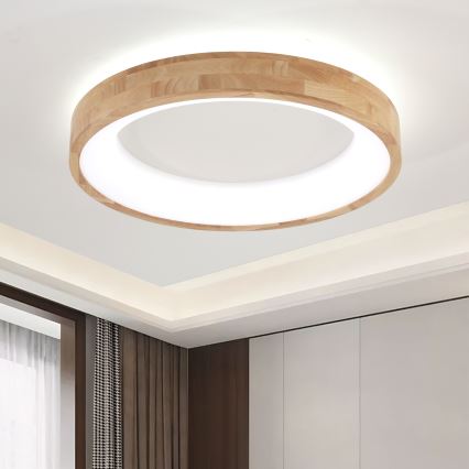Brilagi - LED Ceiling Light FALCON WOOD LED/40W/230V 3000/4000/6000K Ø 60 cm wood